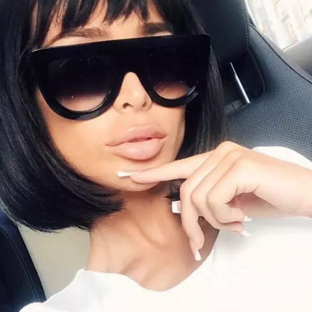 Flat top oversized sunglasses - Picture 2 of 6